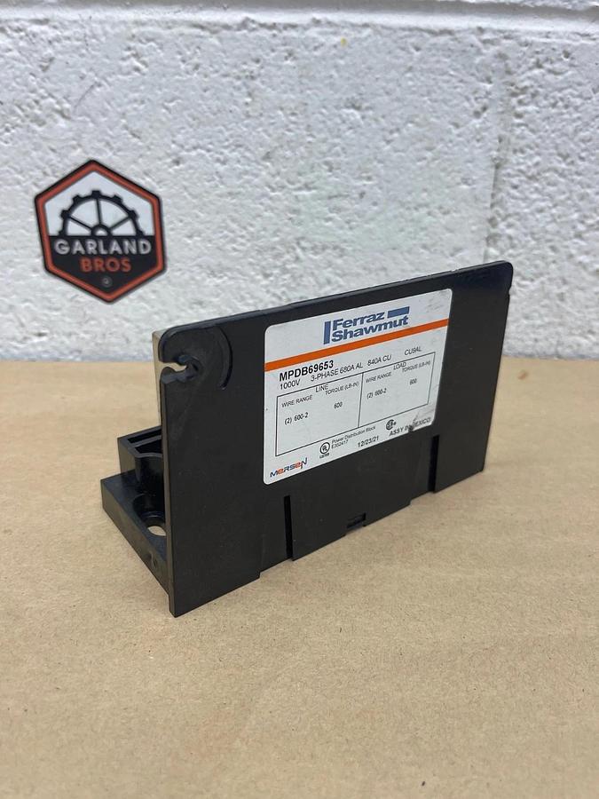 Used Mersen Ferraz Shawmut MPDB69653 Distribution Block, 1000V 680-840A *NEW*