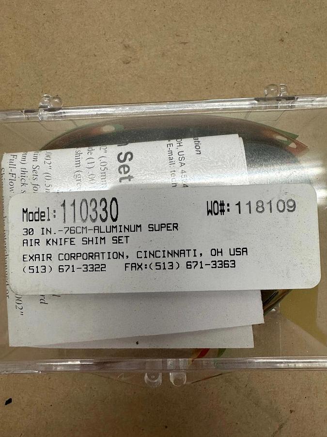 Used EXAIR 110330 Air Knife Shim Set