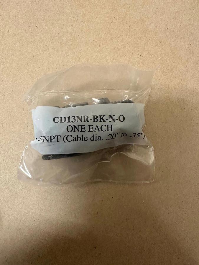 Used Sealcon CD13NR-BK-N-O Cable Connector - Qty 6