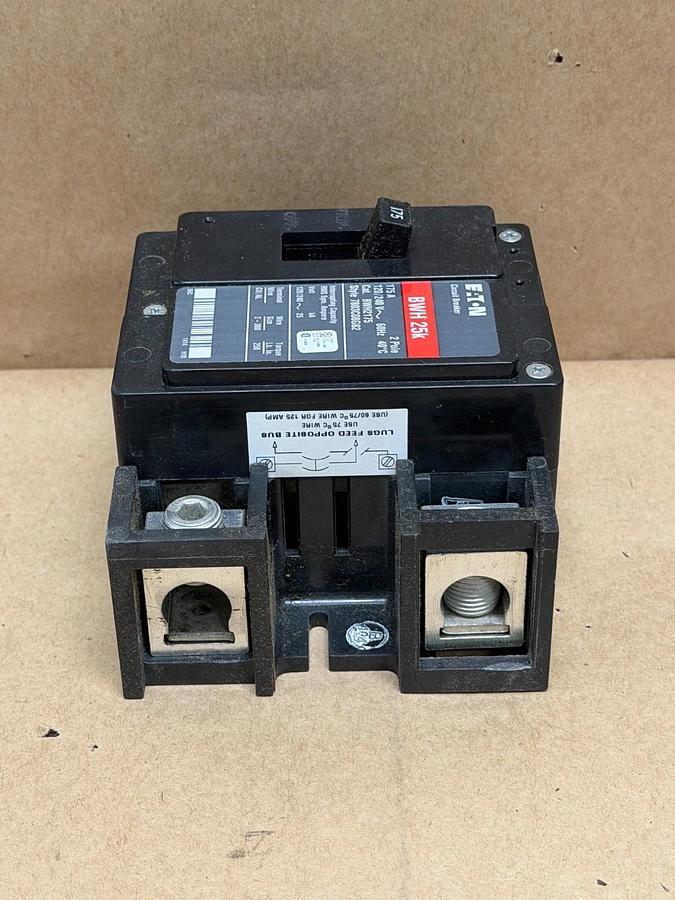 Used Eaton BWH 25K 175A, 2-Pole Circuit Breaker