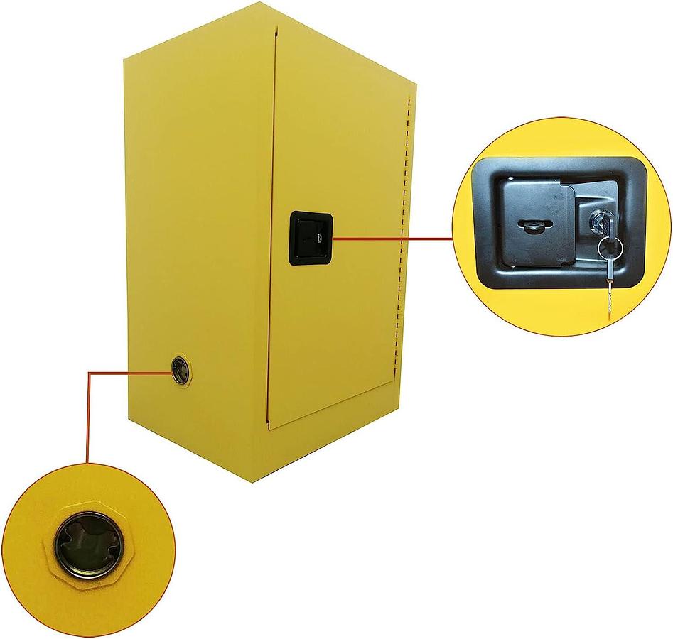 Used Hallowell 3-Shelf Storage Cabinet W:36” D:24” H:72” w/ Locking Handle, No Key