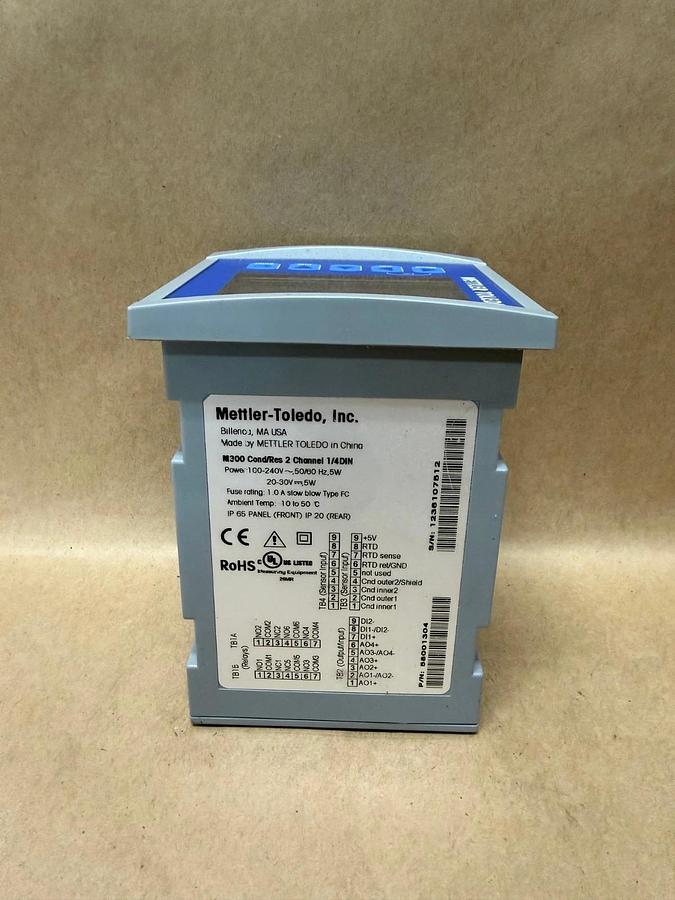 Used Mettler-Toledo M300 Cond/Res 2 Channel 1/4 DIN