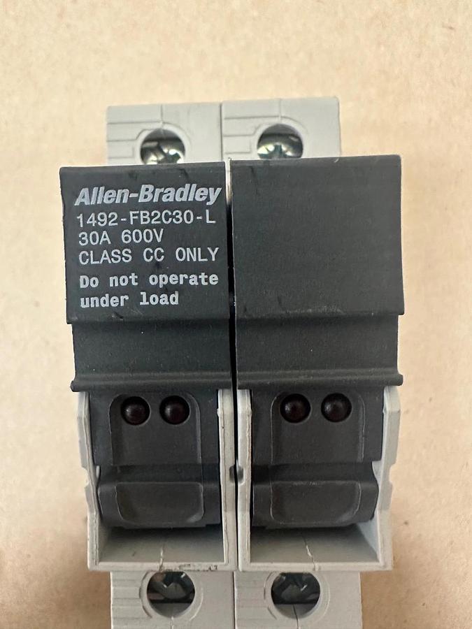 Used Allen Bradley 1492-FB2C30-L 30A, 600V Fuse Holder