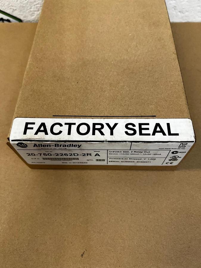 Used Allen Bradley 20-750-2262D-2R /A 115VAC DIO/-12VDC 150mA Powerflex 750