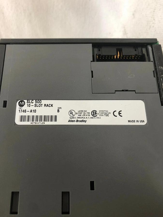 Used Allen Bradley 1746-A10 10 Slot Rack w/ 1746-P2 Power Supply and 3 Other Modules