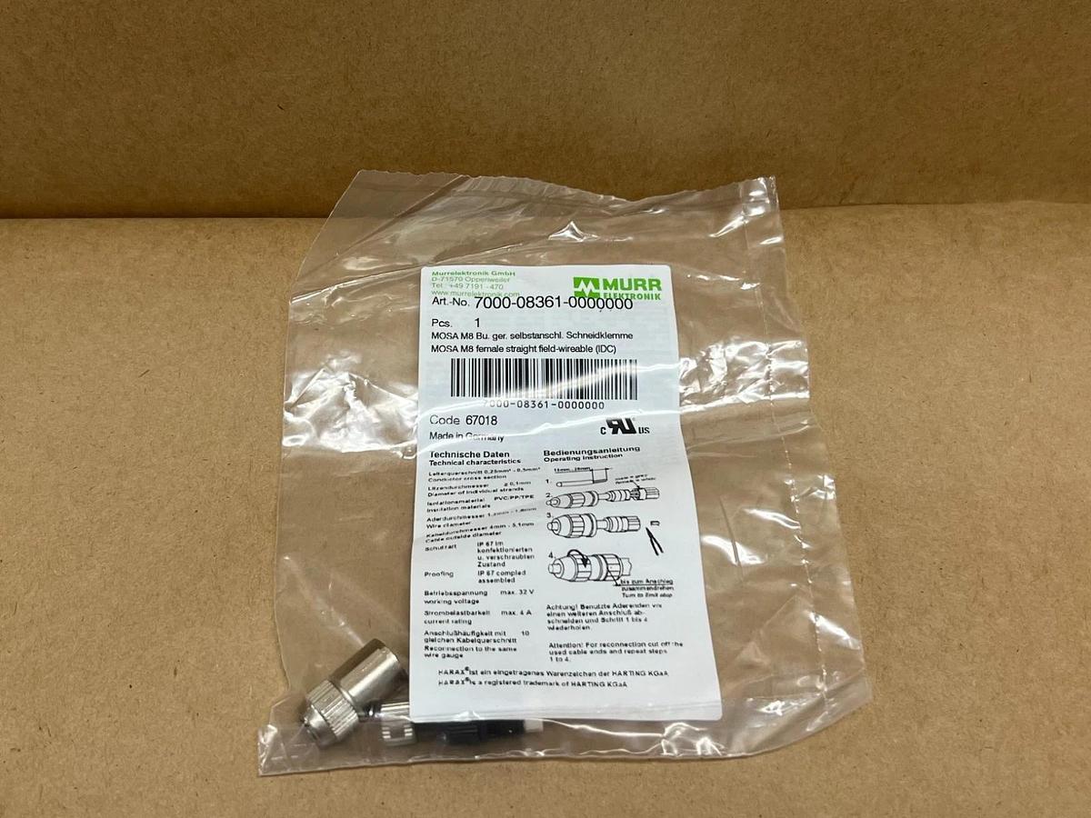 Used Murr Elektronik 7000-08361-0000000 Field Wireable Connector - Lot of 13