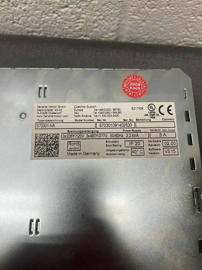 Used Danaher Motion S70301-NA S700 Servo Drive