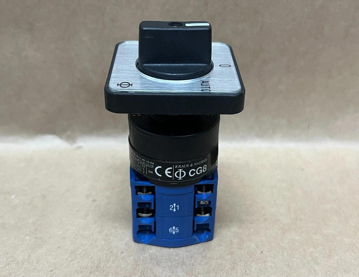 Used Kraus & Naimer CG8 Selector Switch with Two Piece Terminal Block - Lot of 5