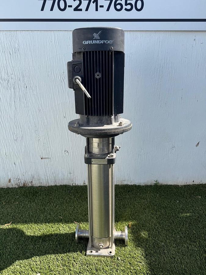Used Grundfos CRN 4-160/14 A-F-G-AWWK 7.5Hp @ 3500RPM Booster Pump, 31GPM, 14 Stages