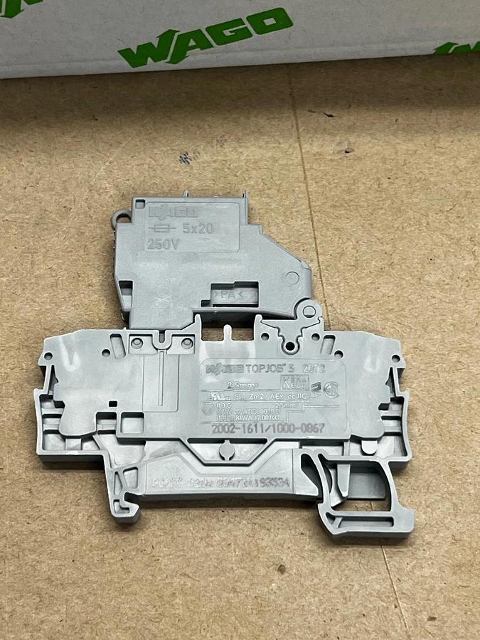 WAGO Relays Topjob 2002-1611/1000-867 2-Conductor Fuse Terminal Block *NEW*