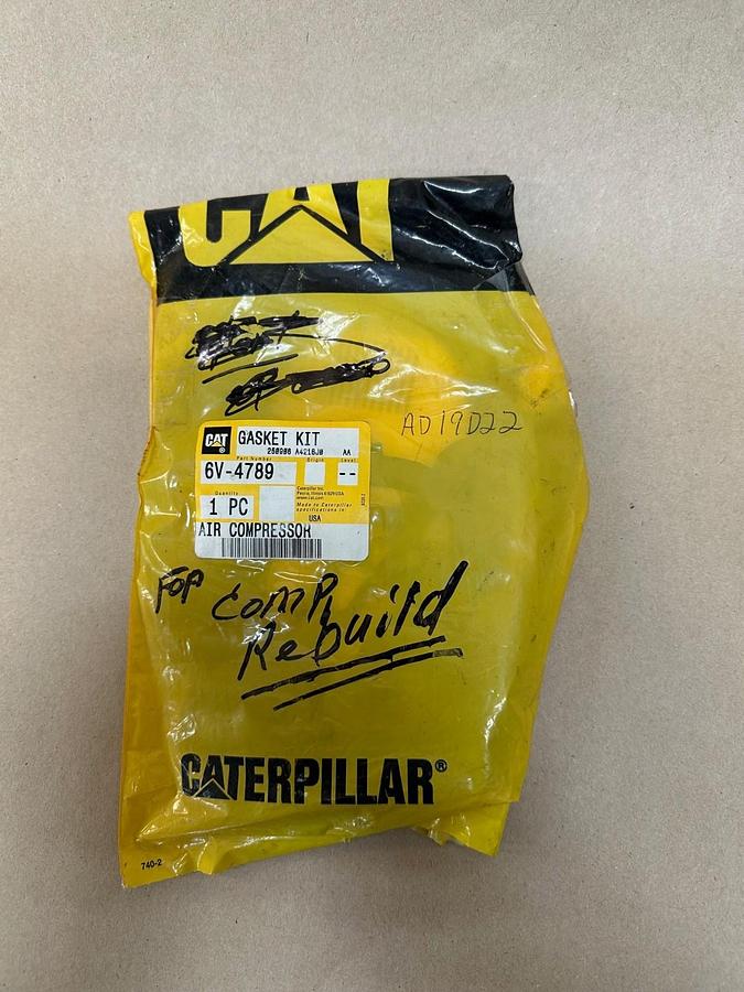 Used CAT 6V-4789 Air Compressor Install Gasket Kit *NEW*