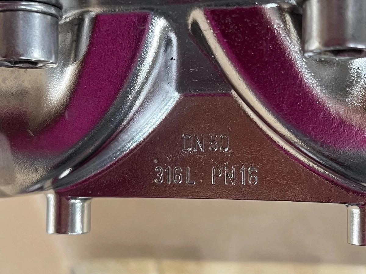 Used Gemü DN50 316L Sanitary Diaphragm Valve Assembly, 4" 150# Flanged