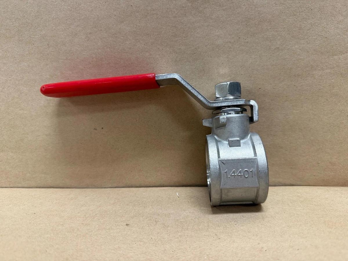 Used 1" Stainless Steel PN56 Threaded Full-Port Ball Valve (1.4401 Stainless Steel)
