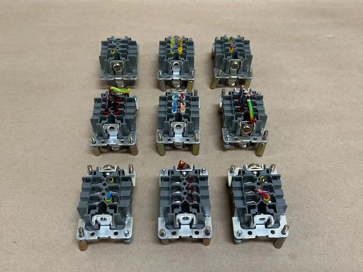 Used Wieland 70.310.0640 6-Pole Insert Connector - Lot of 9