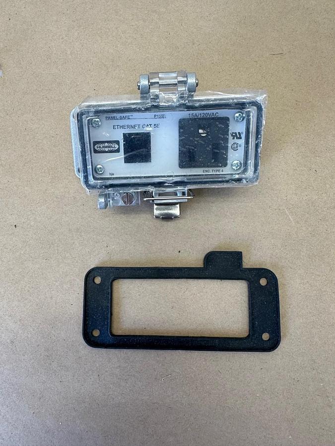 Used Hubbell P155E Ethernet CAT 5E, 15A/120VAC *NEW*