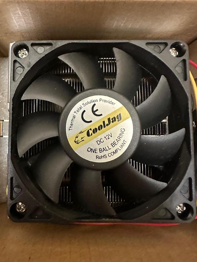 Used CoolJag CJC689C-1 Copper Based Heatsink & Fan *NEW*