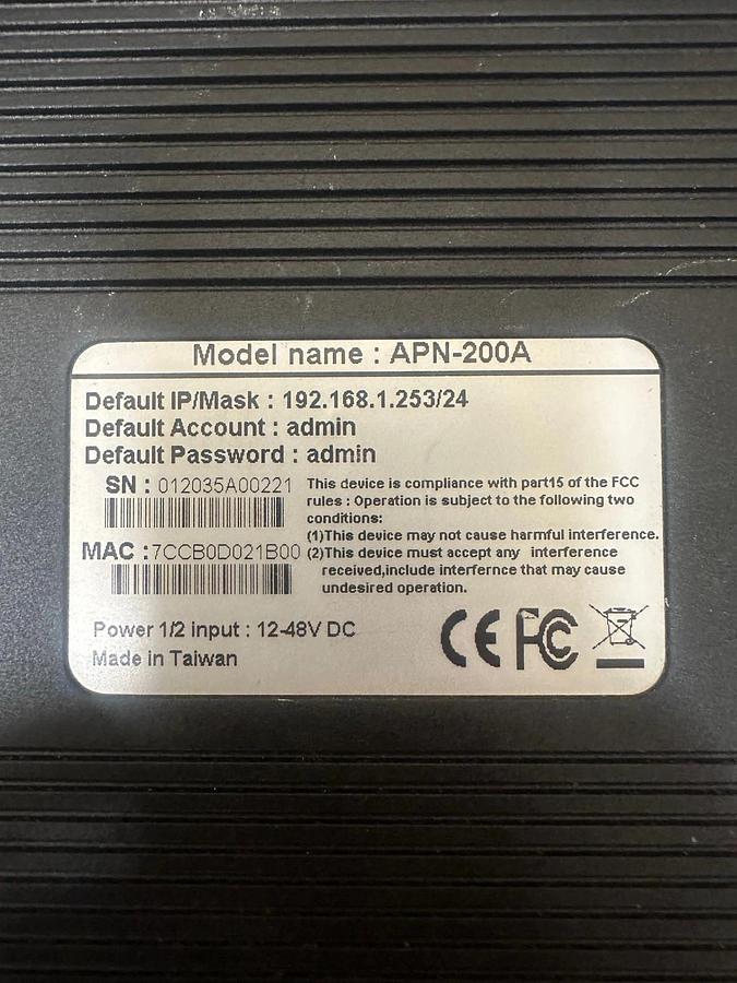 Used AiroLinx APN-200A Industrial Wireless LAN Access Point