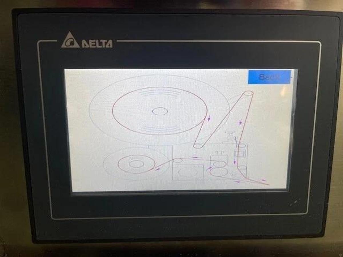 Used Delta TTL-201T Labeling Machine, Single Phase, 110V, Max Label Width 6”