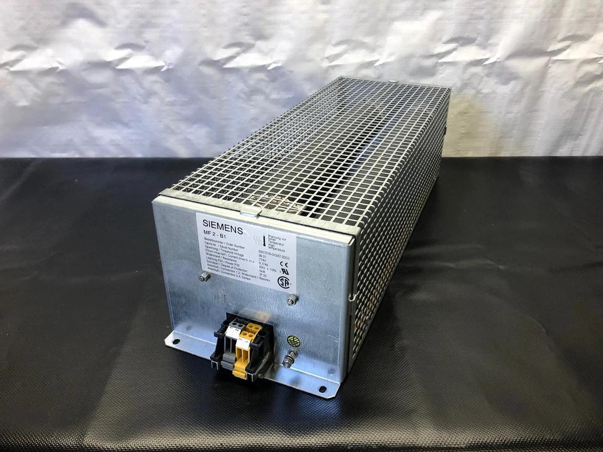 Used Siemens 6SE7018-0ES87-2DC0 Braking Resistor Unit, MF 2-B1