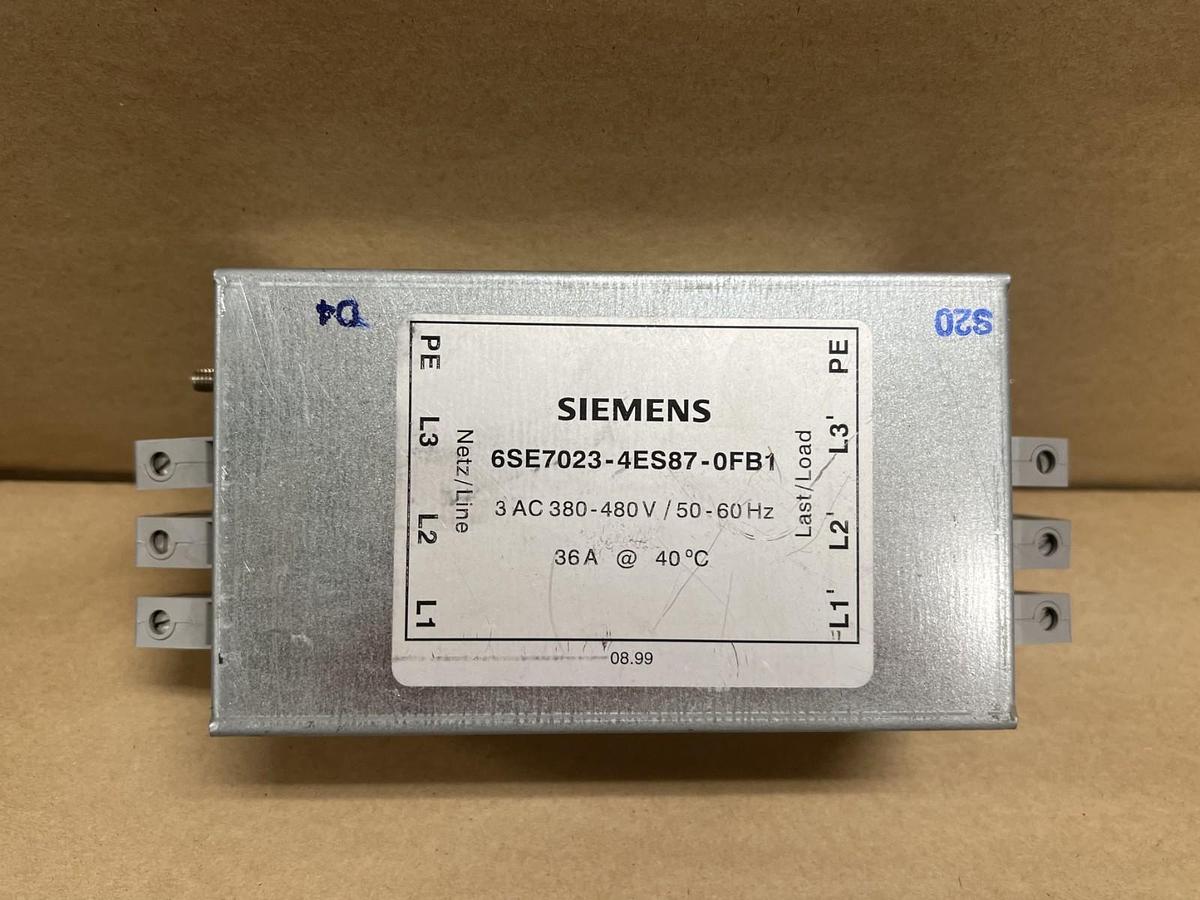 Used Siemens 6SE7023-4ES87-0FB1 36A @ 40C Interface Suppression Filter