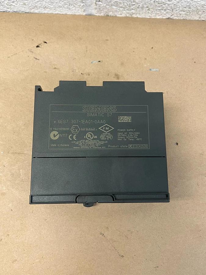 Used Siemens 6ES7 307-1EA01-0AA0 Simatic S7 Power Supply Unit