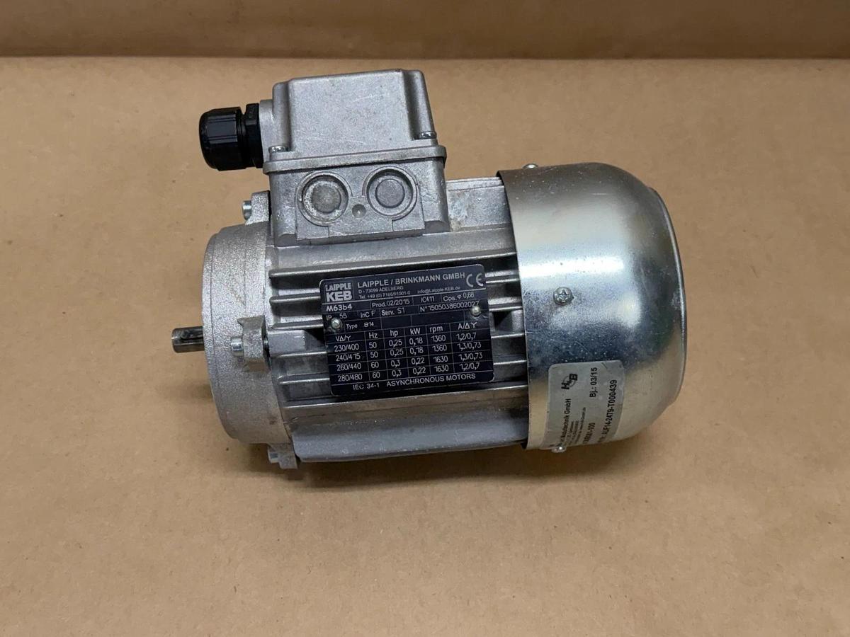 Used Laipple/Brinkmann GmbH M63B4 0.25Hp @ 1360Rpm Motor