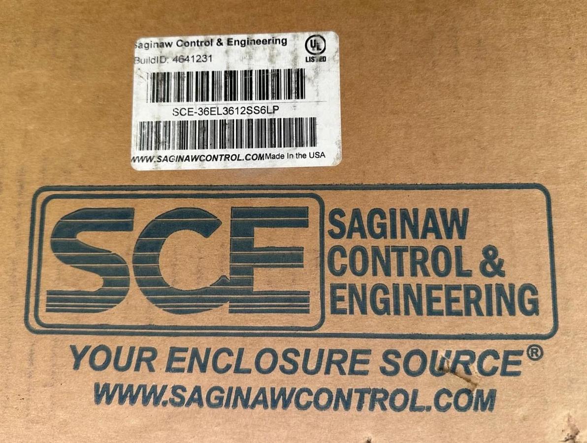 Used Saginaw Control & Engineering SCE-36EL3612SS6LP Enclosure, Wall Mount *NEW*