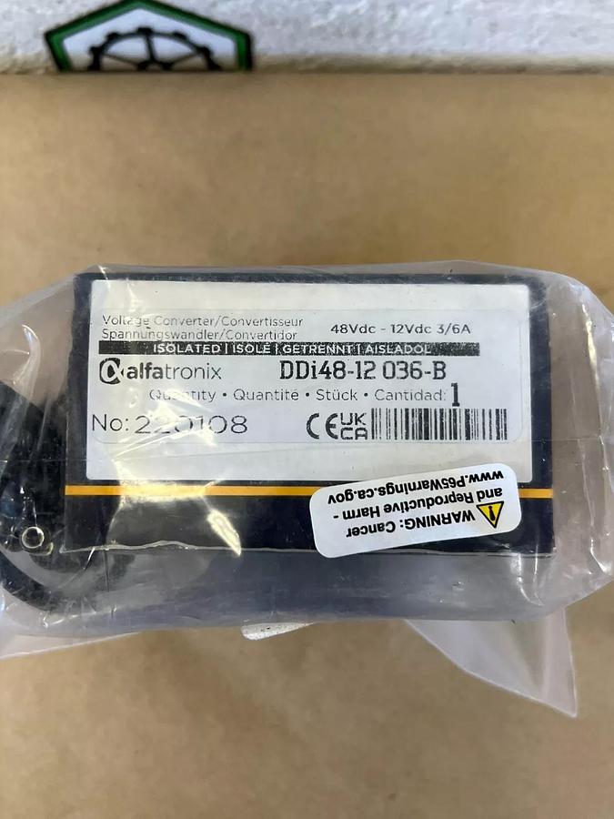 Alfatronix DDi48-12 036-B Voltage Converter, 48Vdc, 12 Vdc 3/6A