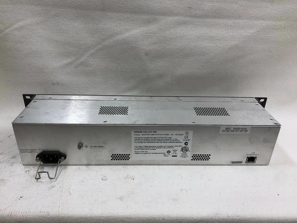 Used Grass Valley Encore/Prelude PMB Control Panel with Power Cord