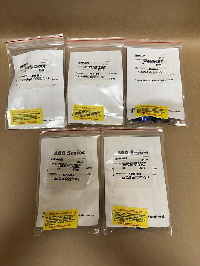 Used Bulgin Buccaneer 400 Cable Mount Connector - Lot of 5