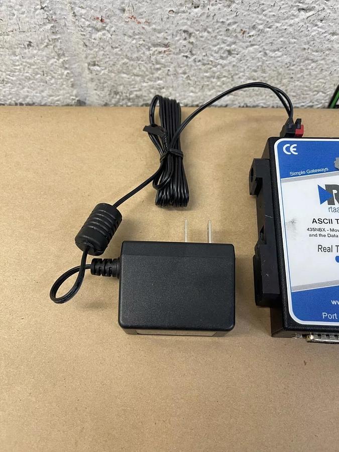 Used RTA (Real Time Automation Inc) 435NBX, ASCII to PLC Gateway, with Power Supply