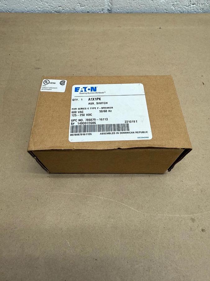 Eaton A1X1PK Auxiliary Switch *NEW*