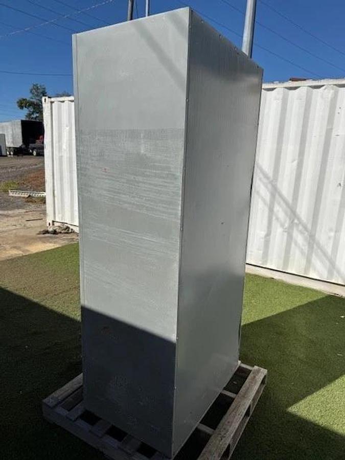 Used Hallowell 3-Shelf Storage Cabinet W:36” D:24” H:72” w/ Locking Handle, No Key