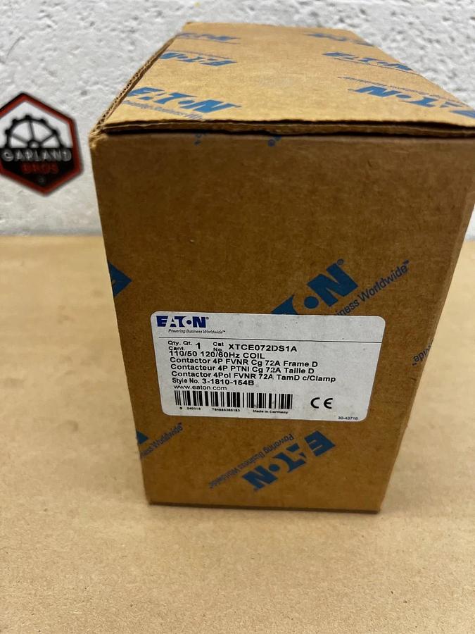 Eaton XTCE072DS1A IEC Contactor 110/50 120/60Hz Coil 72A *NEW*