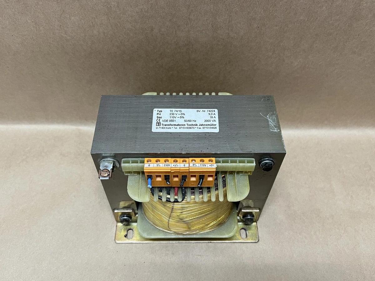 Used Technik Jahnsmüller TE 74/1S 2000VA, 50/60Hz, 230V BV.-Nr.74224 Transformer