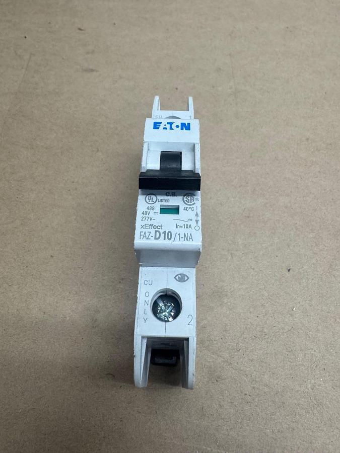 Used Eaton FAZ-D10/1-NA-SP 1 Pole 10A Circuit Breaker *NEW*