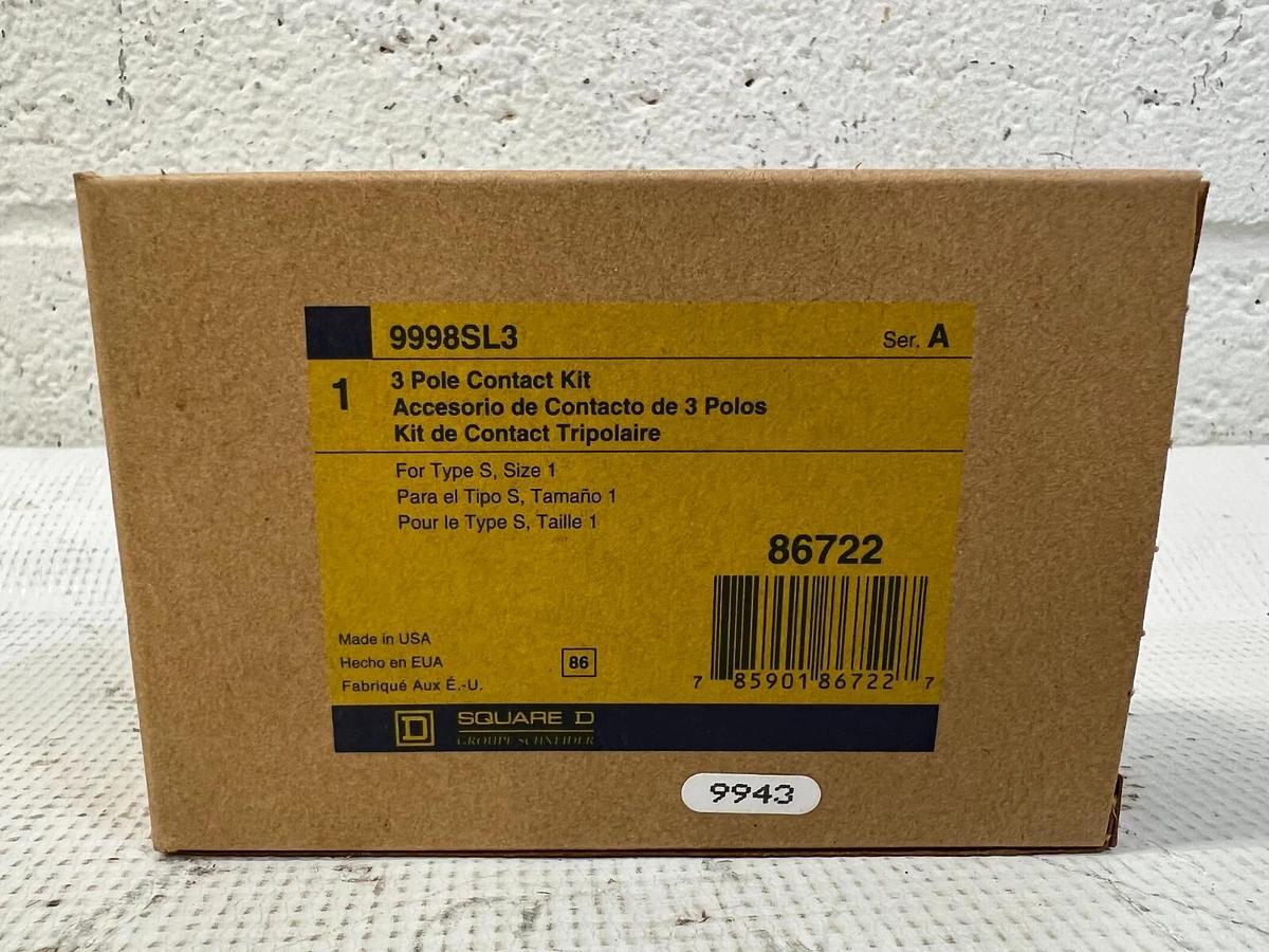 Used Square D 9998SL3 3 Pole Contact Kit for Type S, Size 1