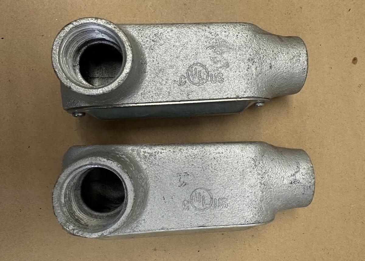 Used Crouse Hinds 27LL 100M Form 5, 1” Conduit - Lot of 2