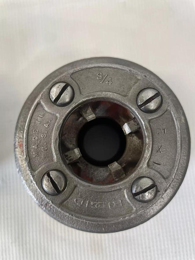 Used Ridgid Exposed Rachet Threader Set 17 Pieces, Ratchet Threader & Strap Wrench