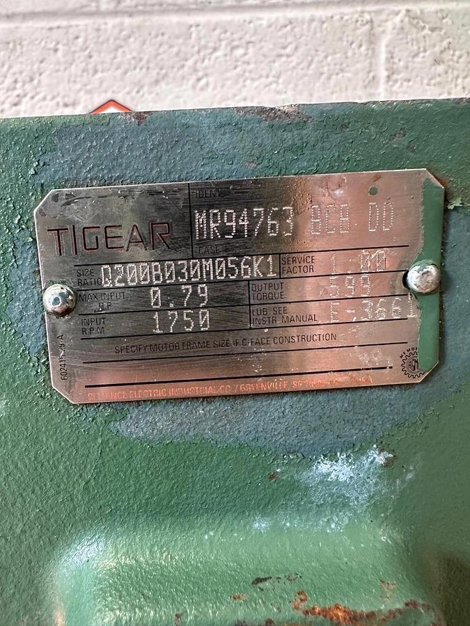 Used Dodge Tigear MR94763 0.79Hp @ 1750Rpm Gear Reducer