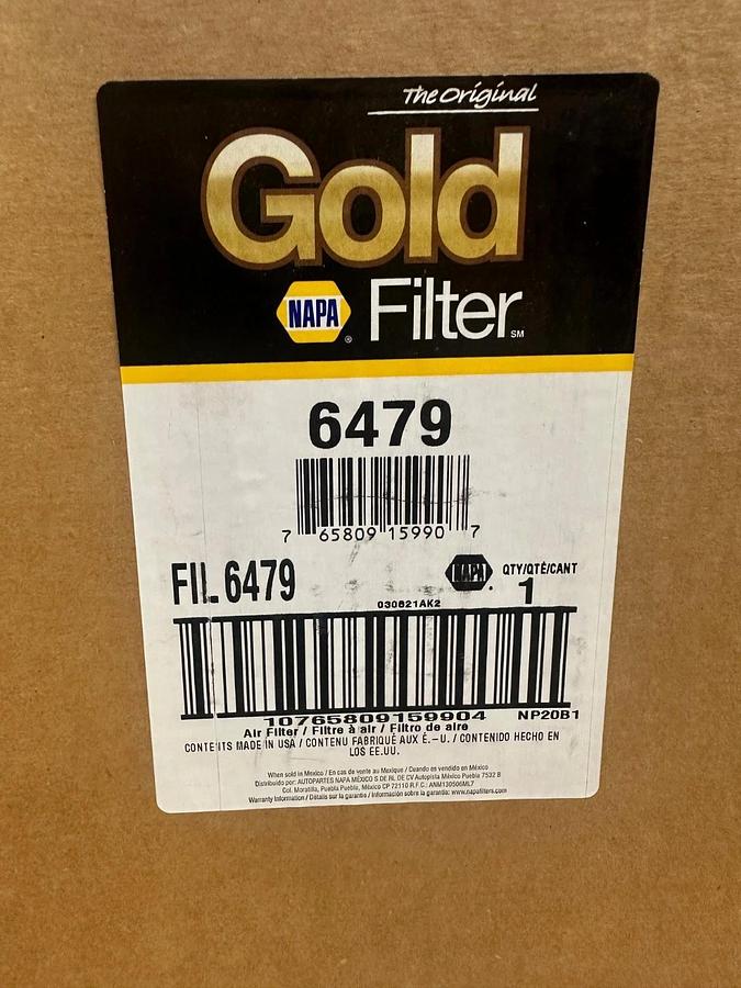 Used NAPA 6479 Gold Air Filter *NEW FACTORY SEALED*
