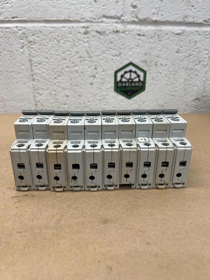 Used Allen Bradley G 010, 1492-CB1 1A Circuit Breaker - Lot of 10