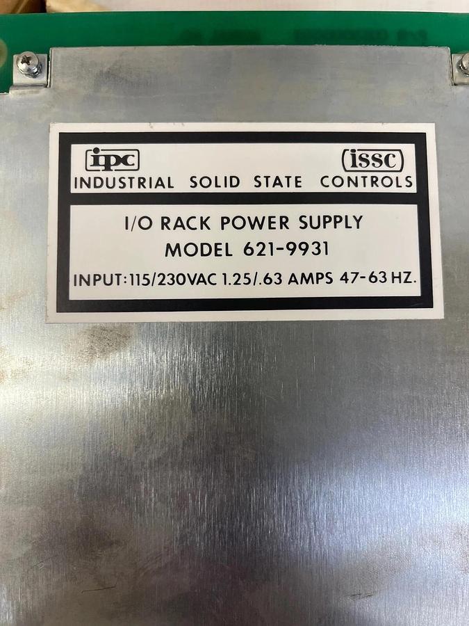Used Issc 621-9931 I/O Rack Power Supply, 115/230 VAC