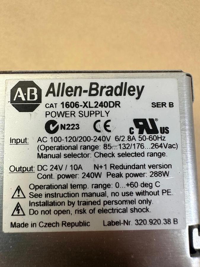 Used Allen Bradley 1606-XL240DR Power Supply