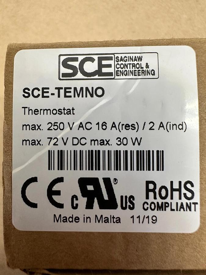 Used SCE SCE-TEMNO Thermostat *NEW*