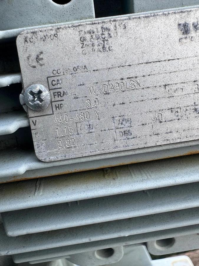 Used Ventur MPB-220T Centrifugal Fan w/ 3Hp Motor