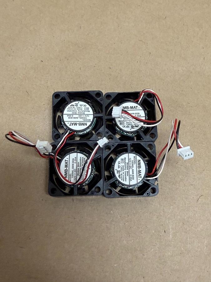 Used NMB-MAT 1004KL-04W-B39 3-Wire Cooling Fan - Lot of 4