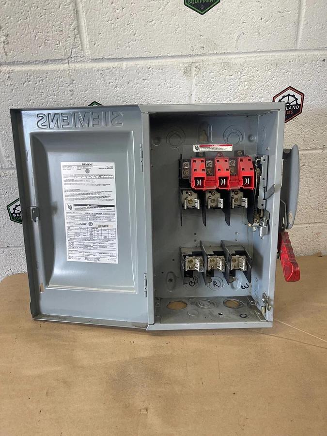 Used Siemens HNF362 Heavy Duty Safety Switch, 60 Amps, 600 V AC/DC
