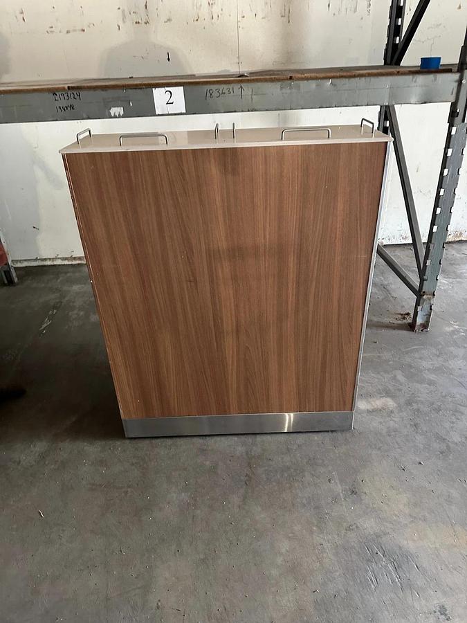 Used Custom Double Trash Rolling Cart