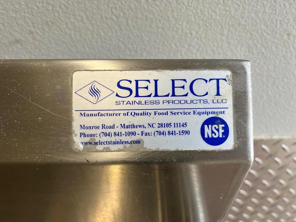 Used Select Stainless 24” x 18” x 13” Sink, Workstation/Table